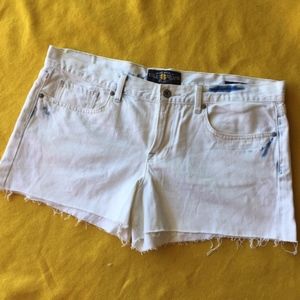 Lucky Brand cutoffs bleached white